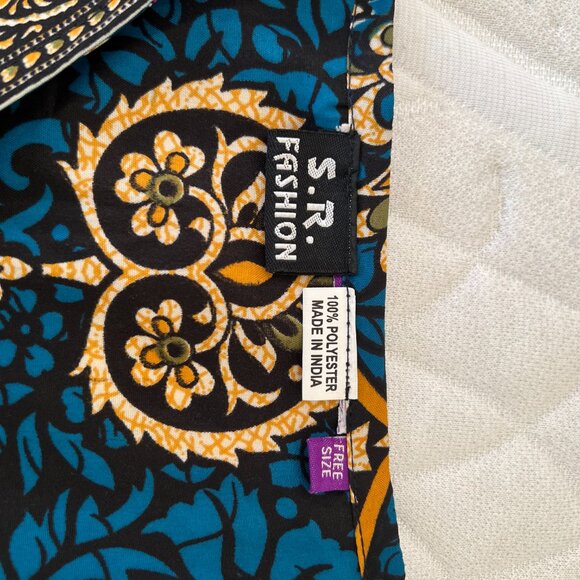 Kaftan Dress - Blue & Gold - Picture 5 of 5